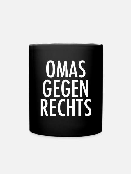 Omas gegen Rechts - Tasse einfarbig - Schwarz