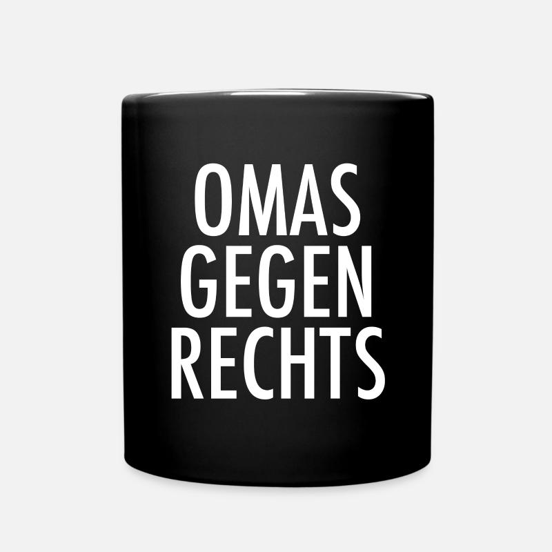 Omas gegen Rechts - Tasse einfarbig - Schwarz