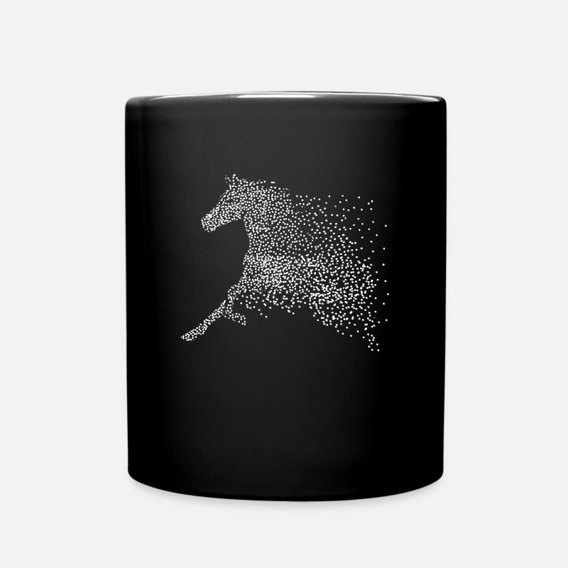 Pferde Punktdesign - Tasse einfarbig - Schwarz
