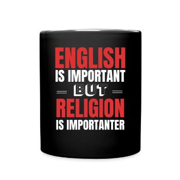 Religion Lehrer Lehrerin Geschenkidee - Tasse einfarbig - Schwarz - Vorne