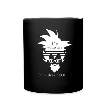 Vegeta Vegetarian, I'm Vegetar - Tasse einfarbig - Schwarz - Vorne