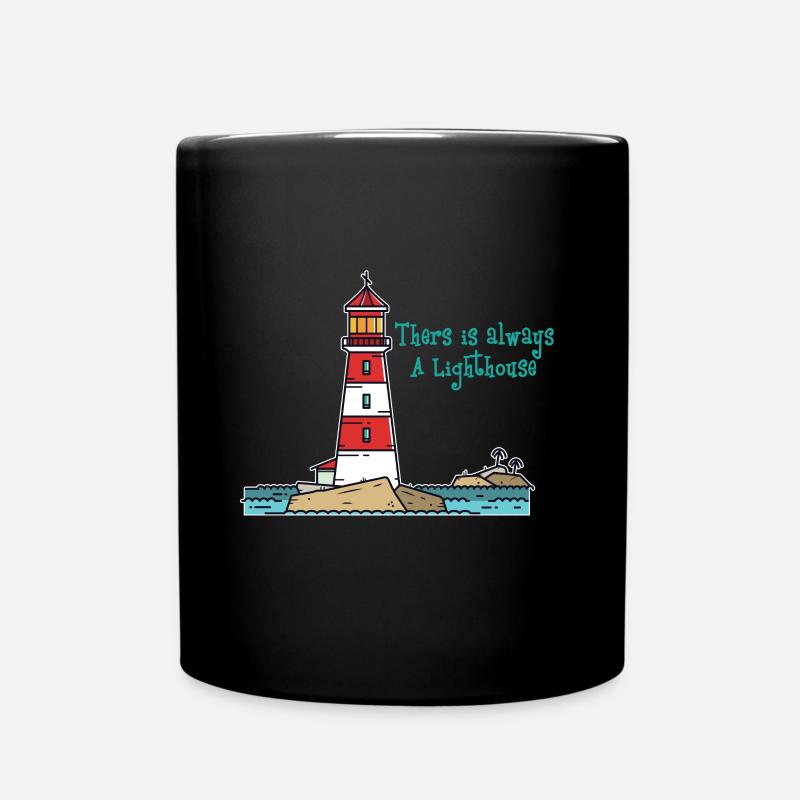 Lighthouse - Tasse einfarbig - Schwarz