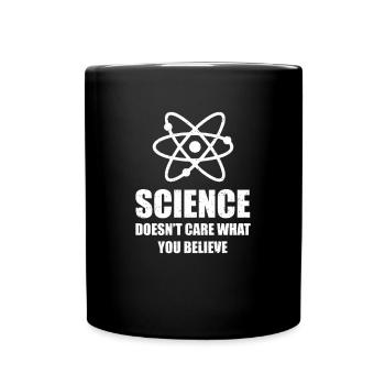 Science Care Qu'est-ce que je crois que Nerd Student Math - Mug uni - noir - Devant