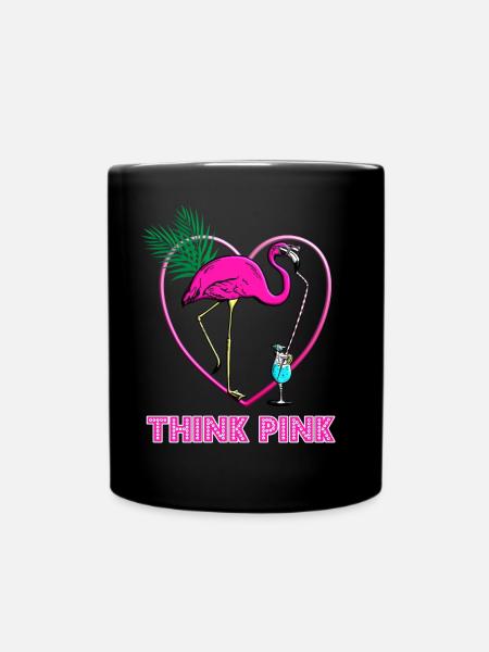 Flamingo - Think Pink - Tasse einfarbig - Schwarz