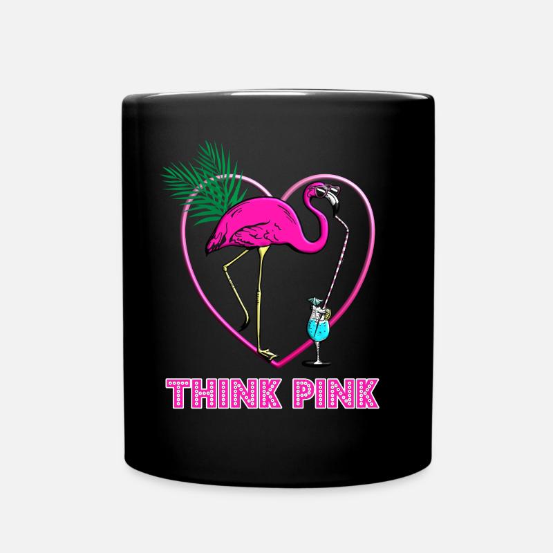 Flamingo - Think Pink - Tasse einfarbig - Schwarz