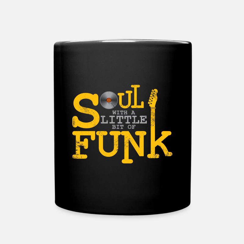 Soul mit ein bisschen Funk Geschenk Soulfunk - Tasse einfarbig - Schwarz