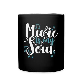 Music is my soul gift children choir - Full Colour Mug - black - Front