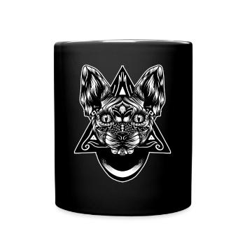 Motif Sphynx bw - Mug uni - noir - Devant