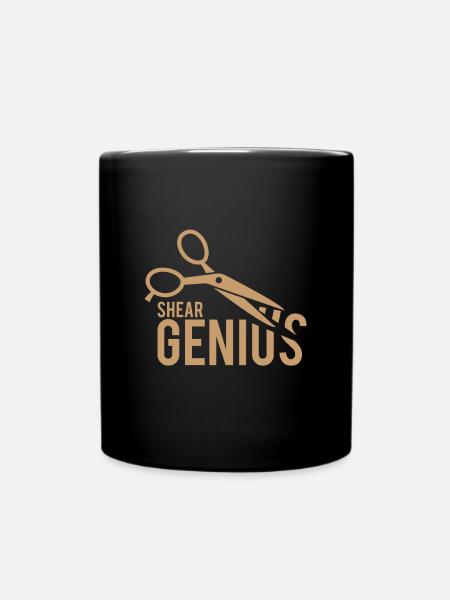 Schere - Tasse einfarbig - Schwarz
