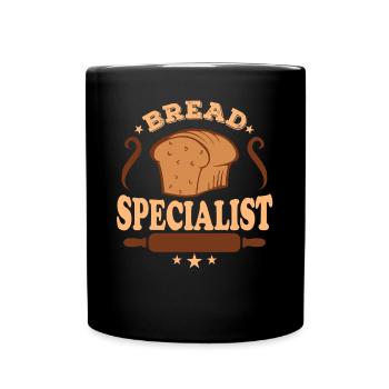 Brot Spezialist Bäcker Geschenkidee - Tasse einfarbig - Schwarz - Vorne