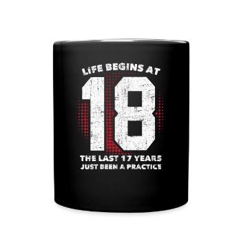 18th birthday - Full Colour Mug - black - Front