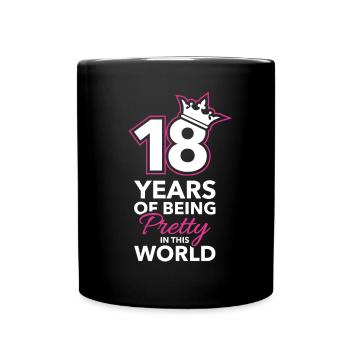 18th birthday - Full Colour Mug - black - Front