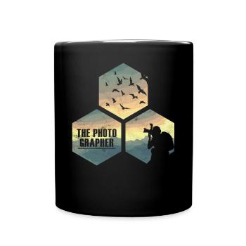 Kamera Geschenk Fotograf Spiegelreflex Fotoapparat - Tasse einfarbig - Schwarz - Vorne