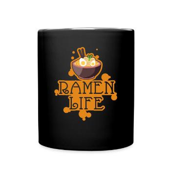 Ramen Life - Tasse einfarbig - Schwarz - Vorne