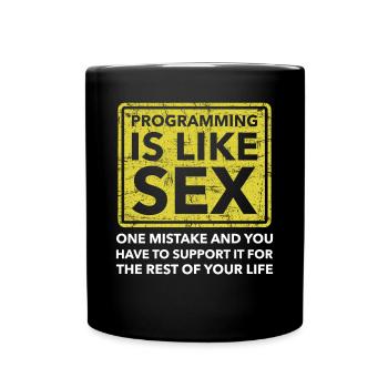 Programmierer - Tasse einfarbig - Schwarz - Vorne