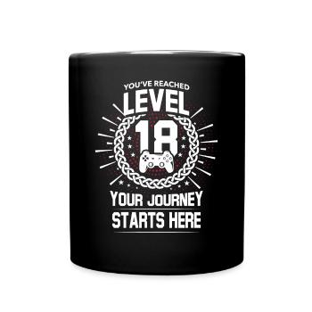 18th birthday - Full Colour Mug - black - Front