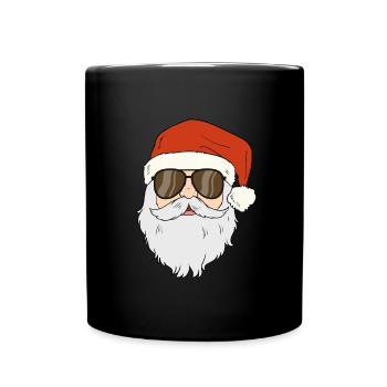 Cool Santa Claus Santa Claus Christmas Advent - Full Colour Mug - black - Front
