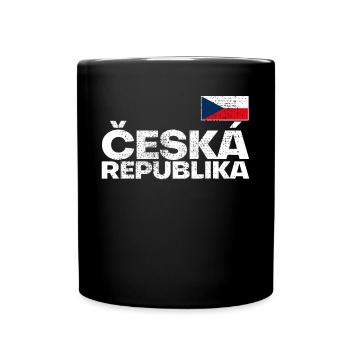 Tschechien - Tasse einfarbig - Schwarz - Vorne