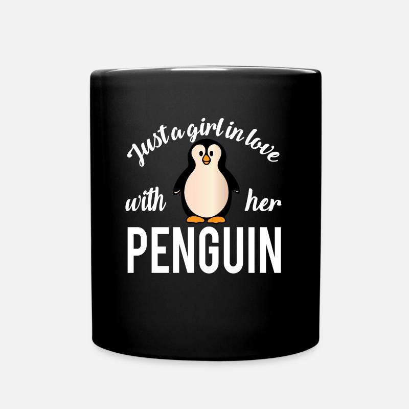 Fille de pingouin fille d'amour aime son pingouin - Mug uni - noir