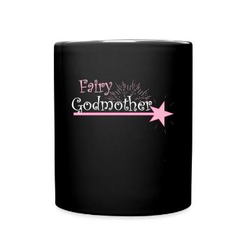 Chemise à paillettes bonne baguette fée marraine - Mug uni - noir - Devant