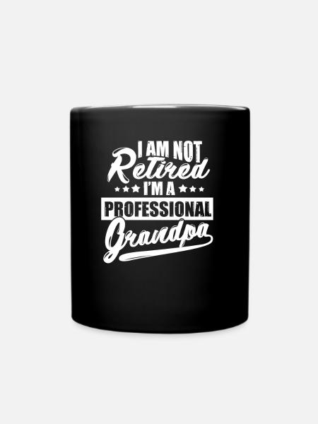 Grandpa grandfather retired pensioner pension gift - Full Colour Mug - black