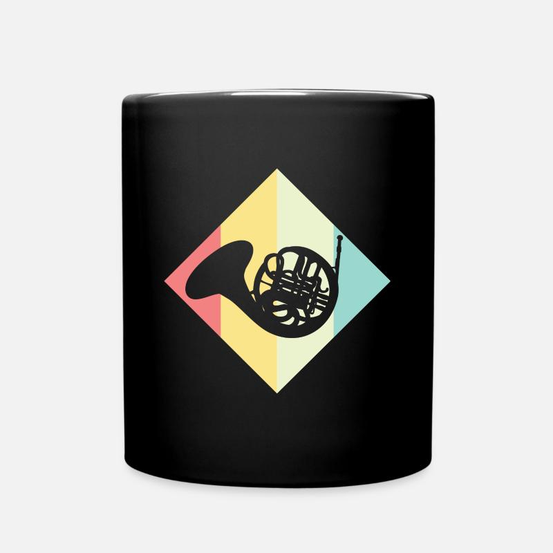 Französisches Horn - Tasse einfarbig - Schwarz