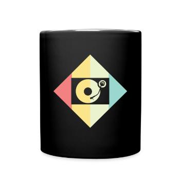 Turntable Oldschool - Full Colour Mug - black - Front