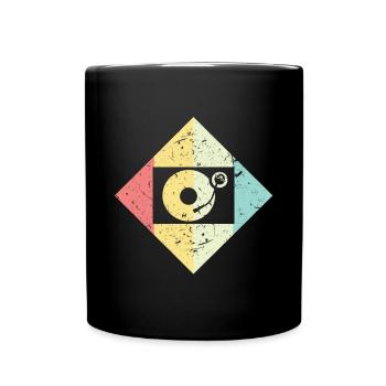 record player - Full Colour Mug - black - Front