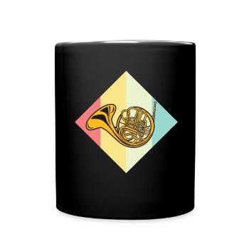 French Horn - Tasse einfarbig - Schwarz - Vorne