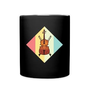 Kontrabass - Tasse einfarbig - Schwarz - Vorne