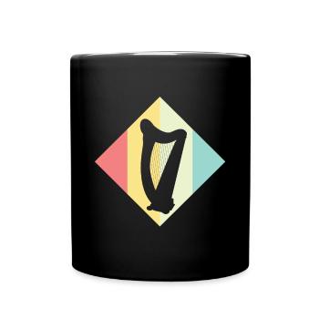 Harfe - Tasse einfarbig - Schwarz - Vorne