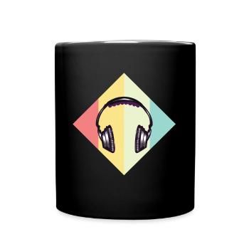 Kopfhörer - Tasse einfarbig - Schwarz - Vorne