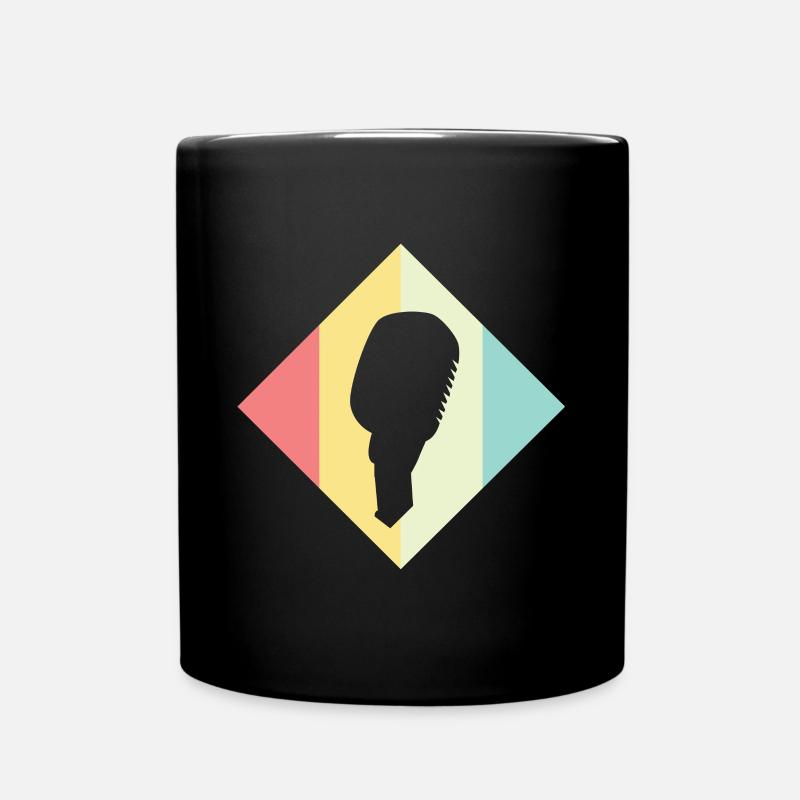 microphone - Mug uni - noir