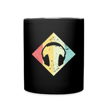 Kopfhörer - Tasse einfarbig - Schwarz - Vorne