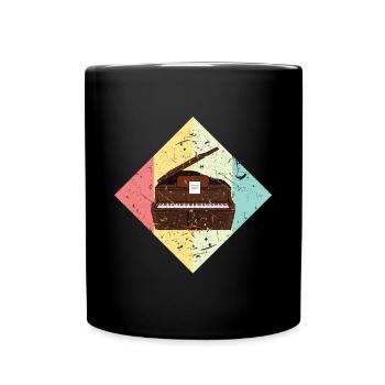 Piano piano - Mug uni - noir - Devant