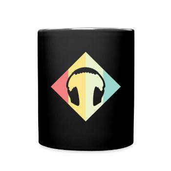 Kopfhörer - Tasse einfarbig - Schwarz - Vorne