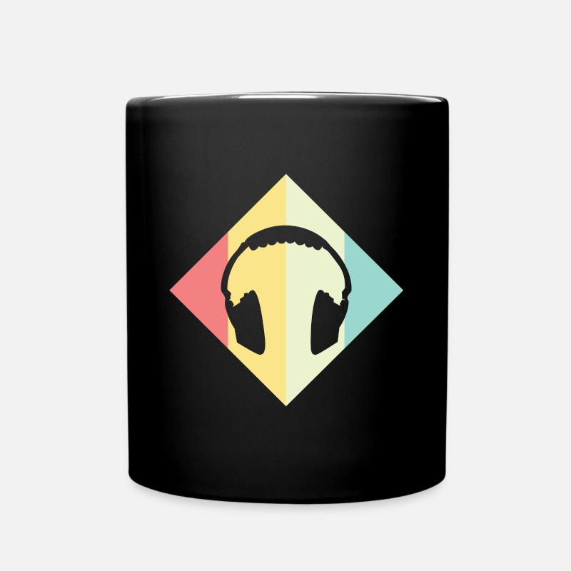 headphone - Full Colour Mug - black