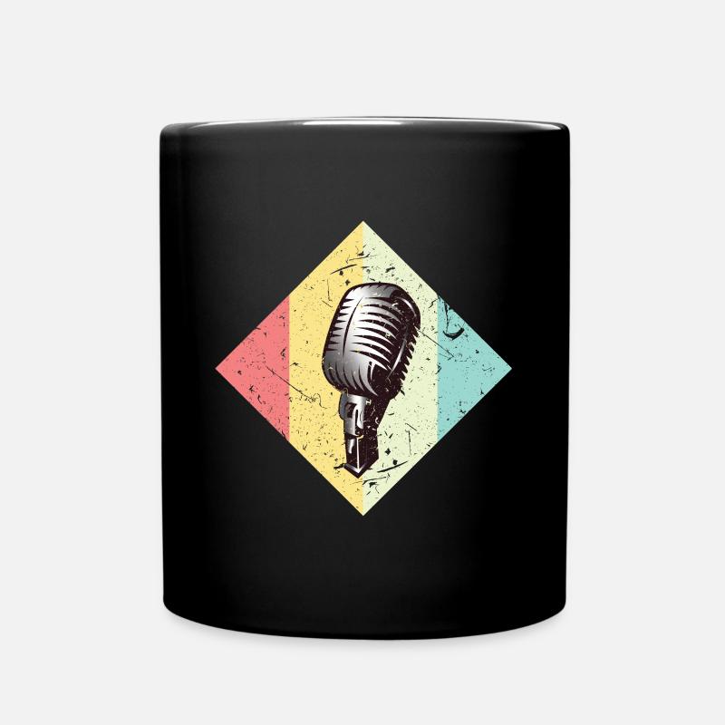 microphone - Mug uni - noir