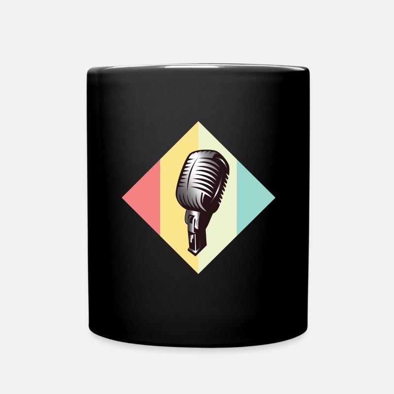 microphone - Mug uni - noir
