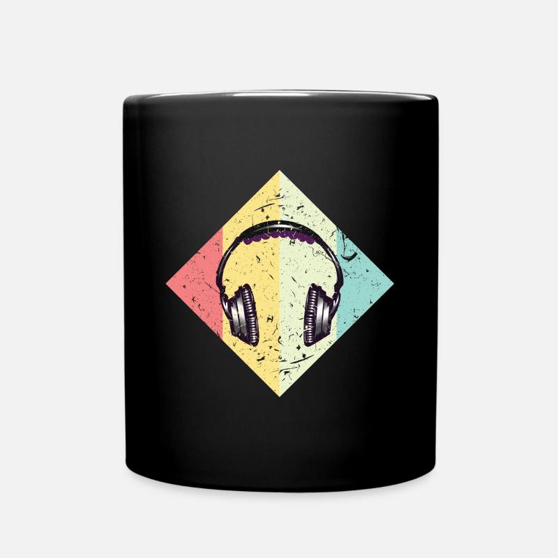 Musik Kopfhörer - Tasse einfarbig - Schwarz