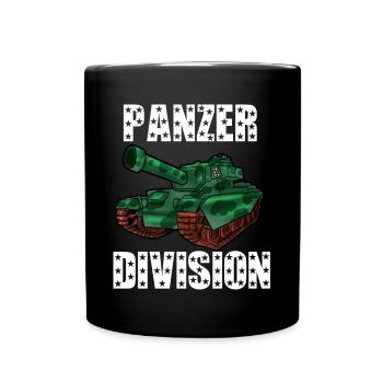 Panzer Division Bundeswehr Military Battle Tank - Full Colour Mug - black - Front