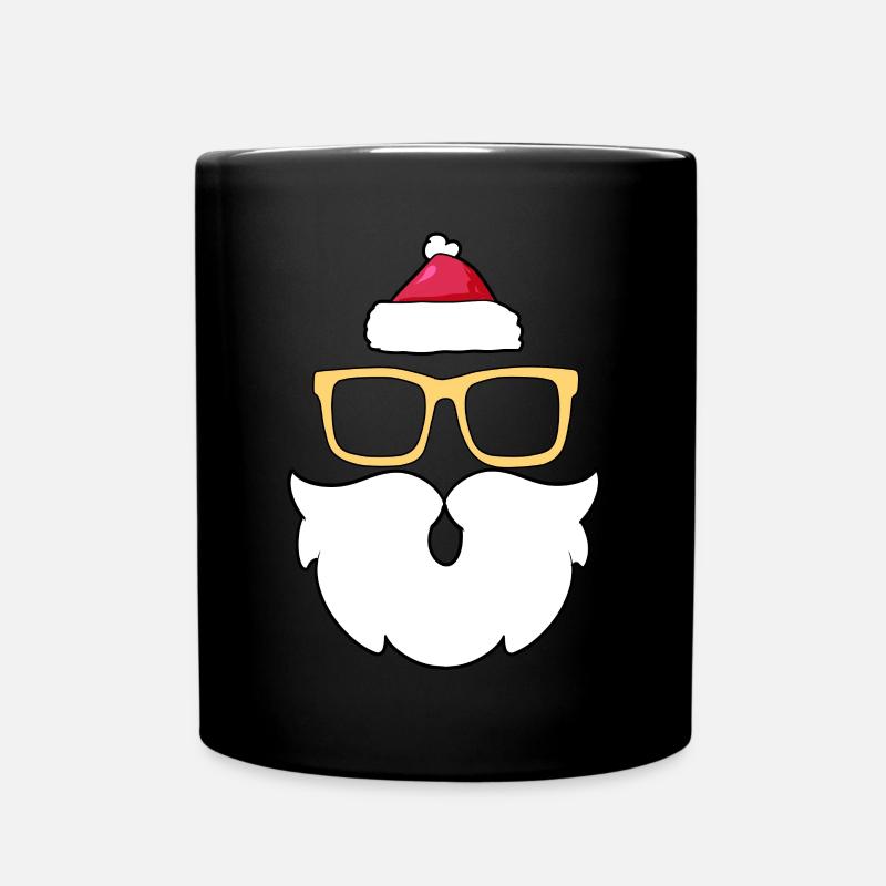 santa Weihnachtsmann Weihnachten Nikolaus - Tasse einfarbig - Schwarz