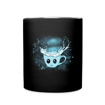 Milchstraße Milch Tasse Universum - Tasse einfarbig - Schwarz - Vorne