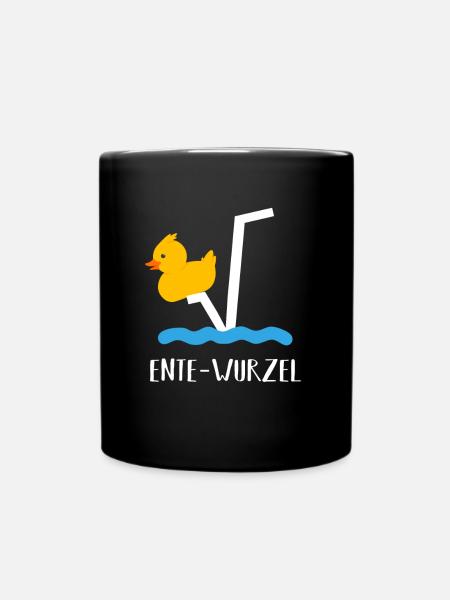 N-Te Ente wurzel mit Wasser - Tasse einfarbig - Schwarz