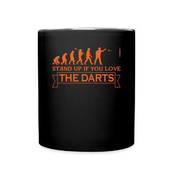 darts darts Dart Evolution Monkey to the darter - Full Colour Mug - black - Front
