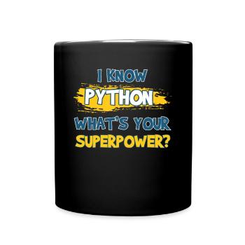 Programmierer Python - Tasse einfarbig - Schwarz - Vorne