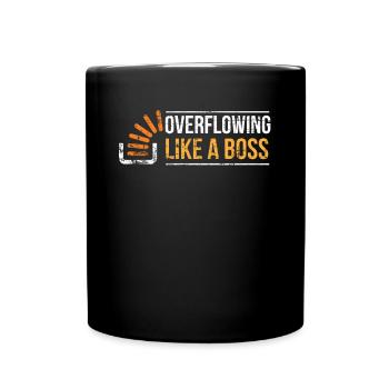 Stackoverflow Programmierer - Tasse einfarbig - Schwarz - Vorne