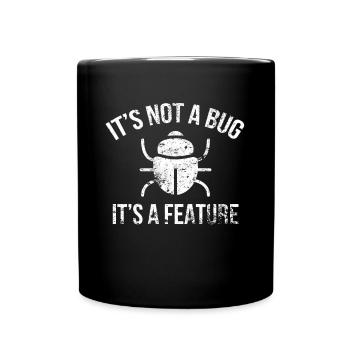 Bug Programmierer - Tasse einfarbig - Schwarz - Vorne