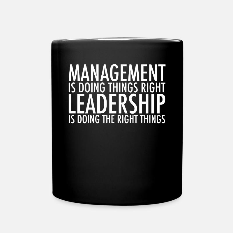Management Leadership - Tasse einfarbig - Schwarz