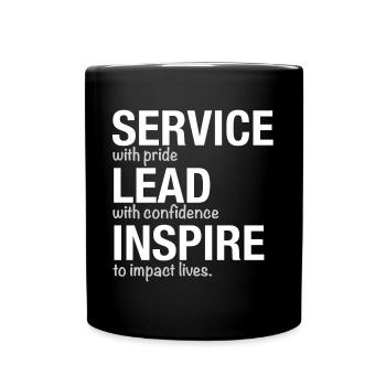 Service Lead Inspire - Tasse einfarbig - Schwarz - Vorne